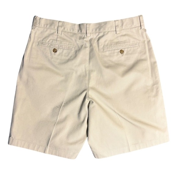 LL Bean‎ Mens Khaki Shorts Size 35W Wrinkle Free Cotton Comfort Waist NEW - Picture 4 of 6